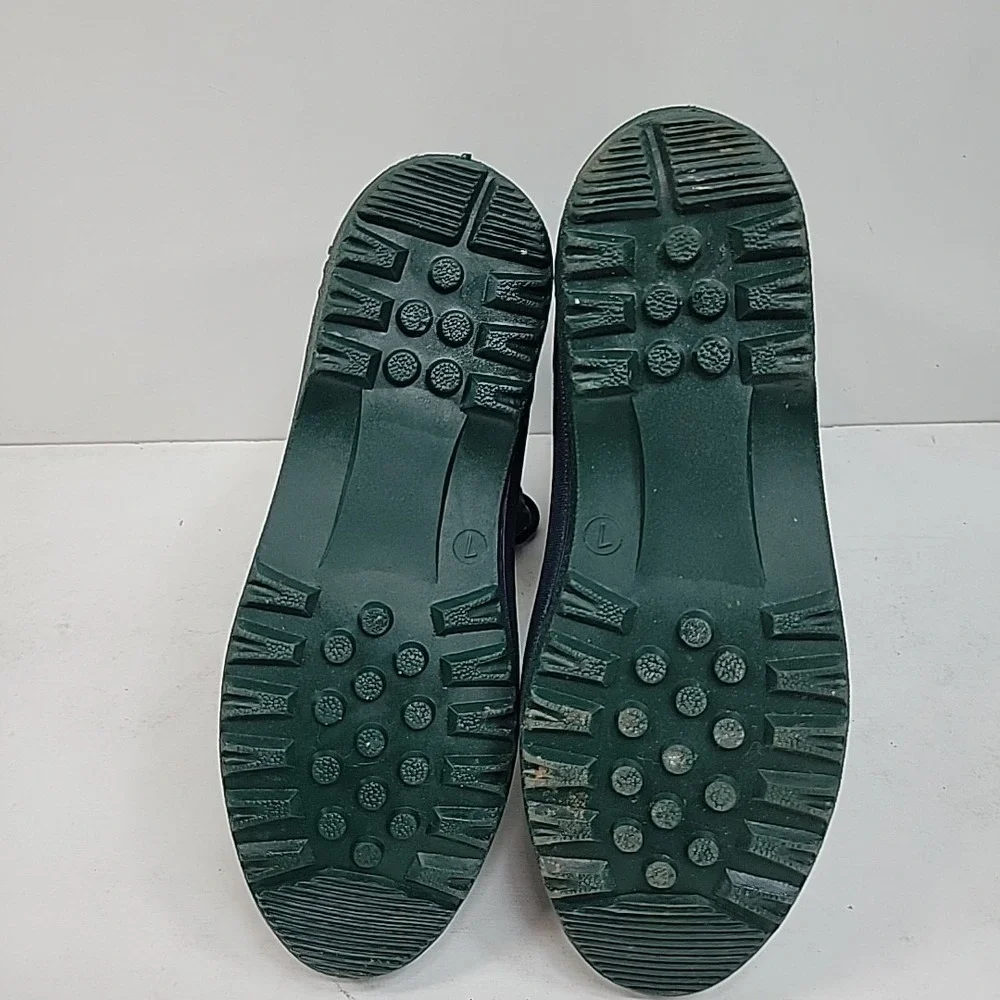 Winter Snow Boots Womens Size 7 Waterproof Blue Green Insulated Strap